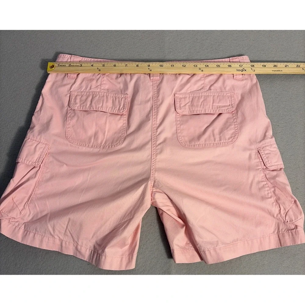 J Crew Women's Low Fit Pink Cotton Cargo Shorts  7 In Inseam, Relaxed Resort